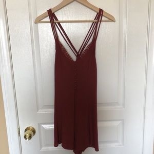 Wine-colored romper